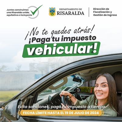 Gobernación de Risaralda tiene habilitado su portal digital para el pago de impuesto vehicular