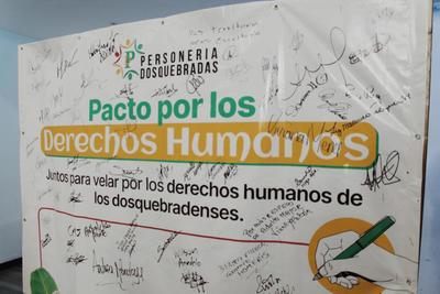 Gobierno departamental, actor fundamental en la firma del Pacto por los Derechos Humanos